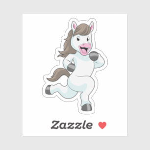 Paard tijdens draaiend bedrijf sticker