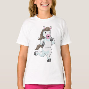 Paard tijdens draaiend bedrijf t-shirt