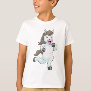 Paard tijdens draaiend bedrijf t-shirt