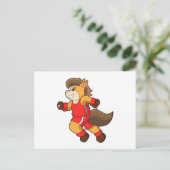 Paard tijdens uitvoering briefkaart (Staand voorkant)