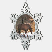 Paard Tin Sneeuwvlok Ornament (Rechts)