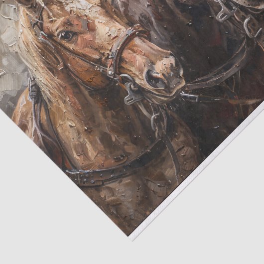 Paard Trio Rustiek Westerne Decoupage Tissuepapier (Detail)