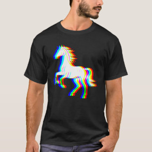 Paard Trippy EDM Rave Illusie Grafisch Equestrian T-shirt