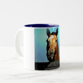Paard Tweekleurige Koffiemok (Voorkant links)