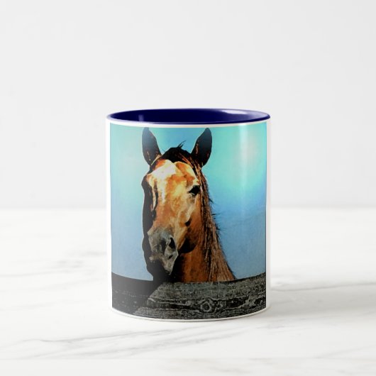 Paard Tweekleurige Koffiemok (Center)