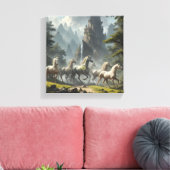 Paard Uitgerekt Canvas Print (Insitu (Woonkamer))