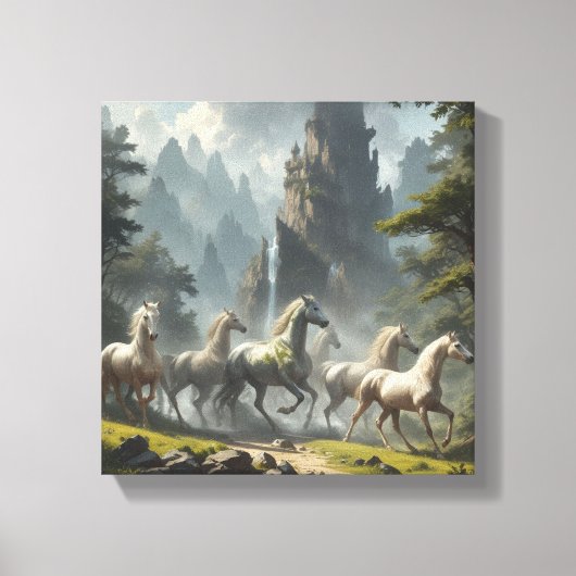 Paard Uitgerekt Canvas Print (Voorkant)