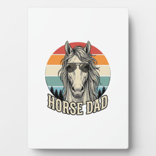 Paard Vader Vintage Zonsondergang Gravure Vector D Fotoplaat