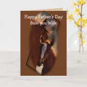 Paard-Vaderdag-van vrouw-veranderen naar elke gele Kaart (Gele Bloem)