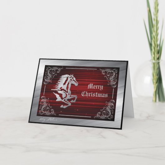 Paard Vakantiekaart Feestdagen Kaart (Voorkant)