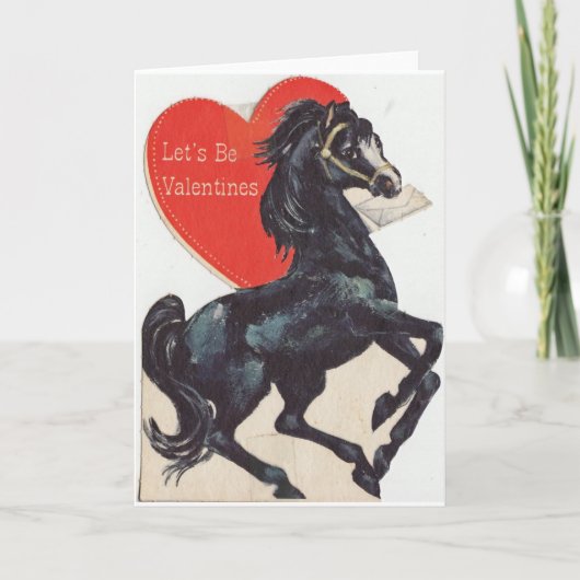 Paard Valentijn Feestdagen Kaart (Voorkant)
