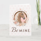 Paard Valentijn Haflinger Feestdagen Kaart (Voorkant)