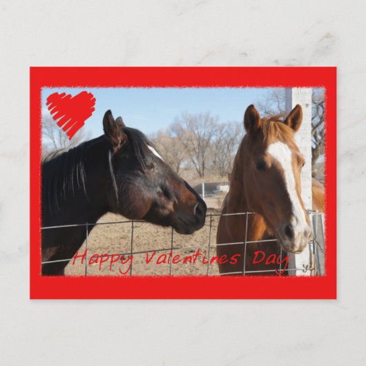 Paard Valentijn VI Feestdagenkaart (Voorkant)