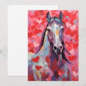 Paard Valentijnsdag Feestdagenkaart (Voorkant / Achterkant)