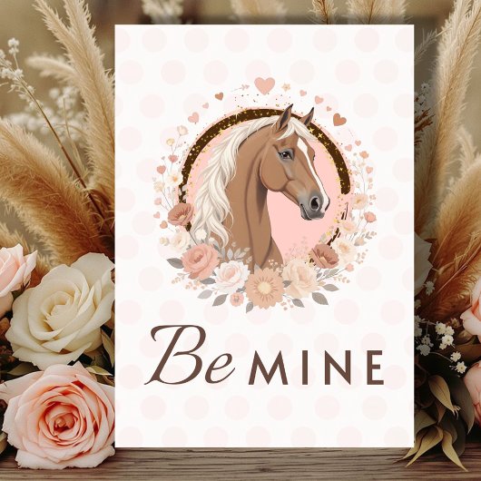Paard Valentijnsdag Haflinger  Feestdagen Kaart