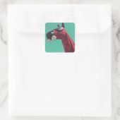 paard van de koude oorlog vierkante sticker (Tas)