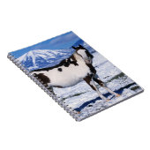 Paard van de verf die in de sneeuw staat notitieboek (Rechterzijde)