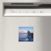 Paard van de vuurtoren van Marken in een blauwe zo Magneet (Insitu (Vaatwasser))