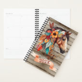 Paard van het land jaarlijkse datumplanner planner (Display)