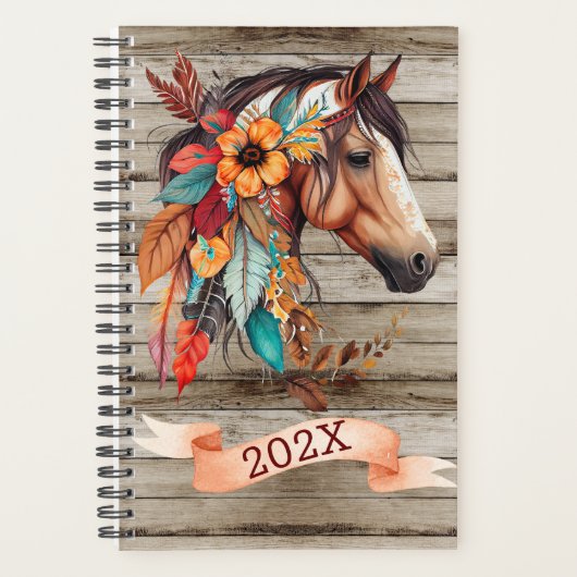 Paard van het land jaarlijkse datumplanner planner (Voorkant)