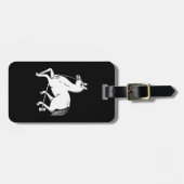 Paard van kampioen met touw bagagelabel (Voorkant horizontaal)