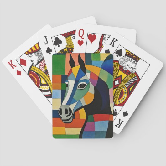 Paard van kleuren pokerkaarten (Achterkant)