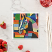 Paard van kleuren servet (Insitu)