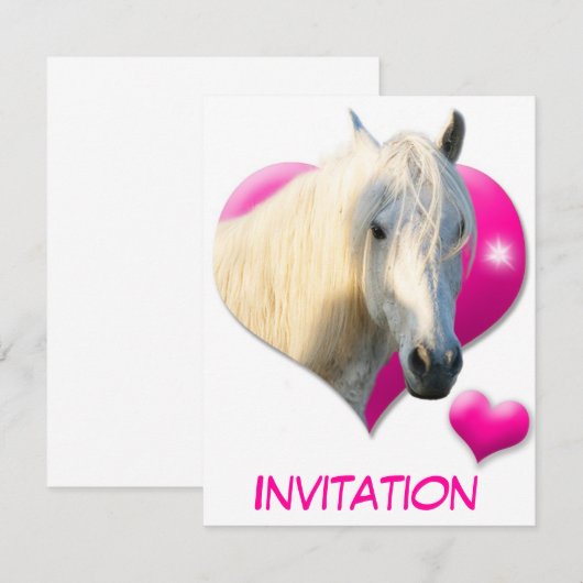 Paard van Liefde Uitnodiging (Voorkant / Achterkant)