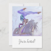 Paard Vaulting Party uitnodiging (Voorkant)