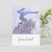 Paard Vaulting Party uitnodiging (Staand voorkant)