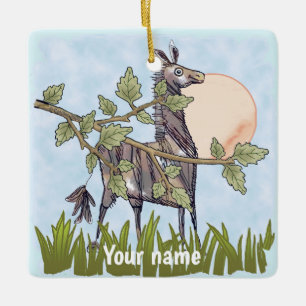 Paard Verbergt Zichzelf Keramisch Ornament