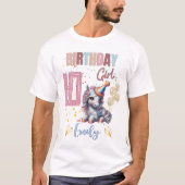 Paard Verjaardag Meisje Equestrian Party Design T-shirt (Voorkant)