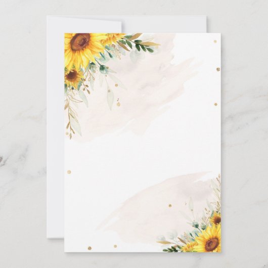 Paard Verjaardag Party Cowgirl Zonnebloem Verjaard Kaart (Achterkant)