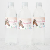 Paard Verjaardagsfeest Waterfles Label Etiket (Flessen)