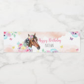 Paard Verjaardagsfeest Waterfles Label Waterfles Etiket (Enkel label)