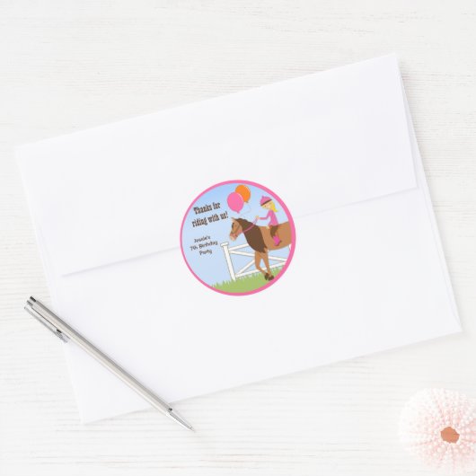 Paard Verjaardagsfeestje Favor Stickers (Envelop)