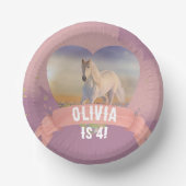 Paard verjaardagsfeestje papieren kommen (Voorkant)