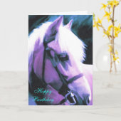paard verjaardagskaart kaart (Gele Bloem)