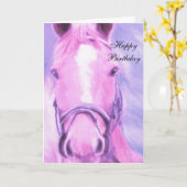 paard verjaardagskaart kaart (Gele Bloem)