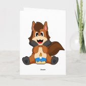 Paard Verjaardagstaart Kaars Kaart (Achterkant)