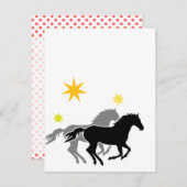 Paard verjaardagsuitnodigingen kaart (Voorkant / Achterkant)