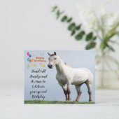 Paard verjaardagswensen briefkaart (Staand voorkant)