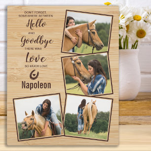 Paard Verlies Cadeau Fotocollage Paard Herdenking Fotoplaat