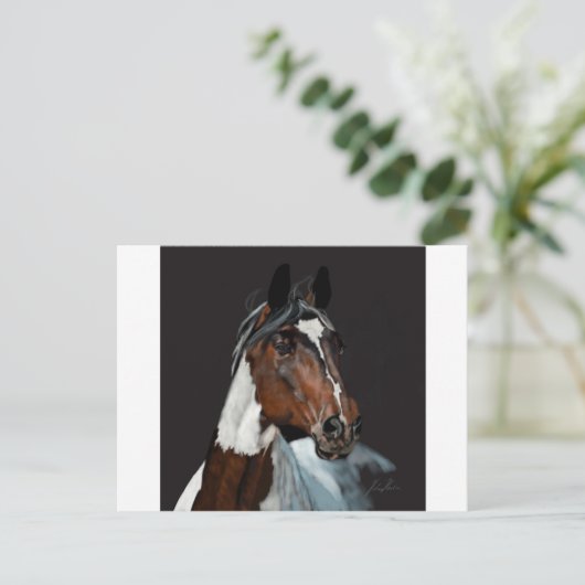Paard verven briefkaart (Staand voorkant)