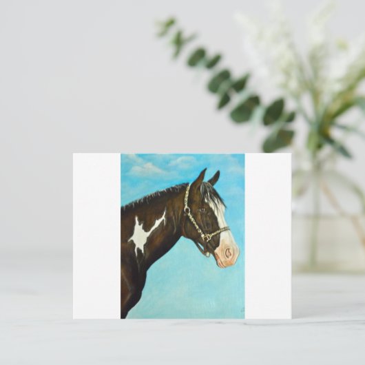 Paard verven briefkaart (Staand voorkant)