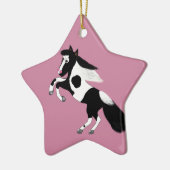 Paard verven keramisch ornament (Links)
