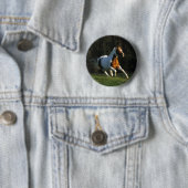 Paard verven met snelle werking ronde button 5,7 cm (In situ)