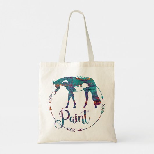 Paard verven tote bag (Achterkant)