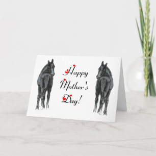 Paard/veulens Moederdag Kaart