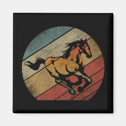 PAARD VINTAGE MAGNEET (Voorkant)